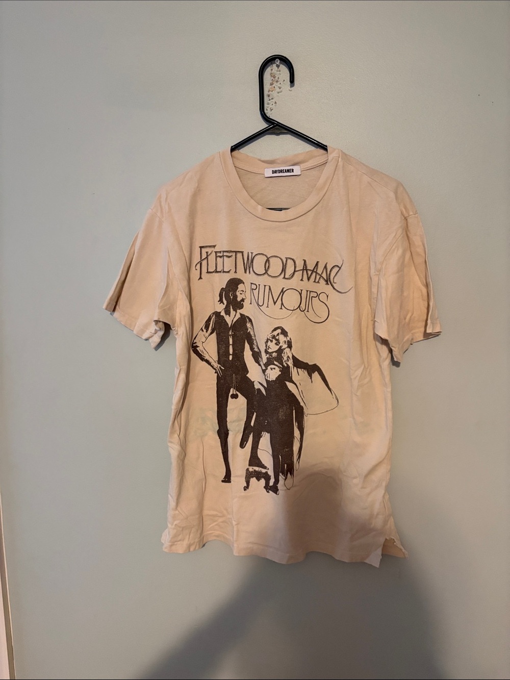 Daydreamer Beige Graphic Tee with Black Print Fleetwood Mac